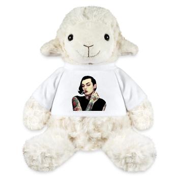 Gothic Tattooed Woman with Cigarette - MiniFeet® Sheep Annika - white - Front