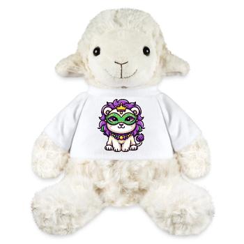 Bande dessinée mignonne de Lion de Mardi Gras - Mouton en peluche Annika MiniFeet® - blanc - Devant
