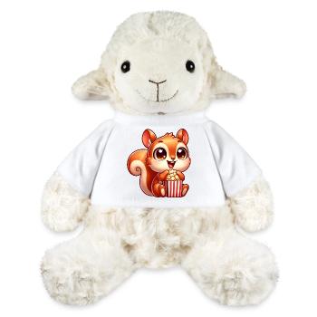 Süßes Eichhörnchen mit Popcorn Cartoon - MiniFeet® Schaf Annika - Weiß - Vorne