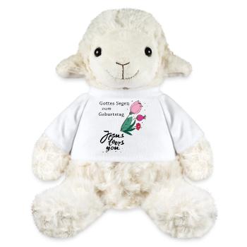 Gottes Segen zum Geburtstag - MiniFeet® Schaf Annika - Weiß - Vorne