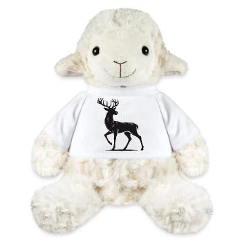 Erhabener Hirsch im Silhouetten-Stil - MiniFeet® Schaf Annika - Weiß - Vorne