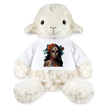 Couronne florale crâne en sucre - Mouton en peluche Annika MiniFeet® - blanc - Devant