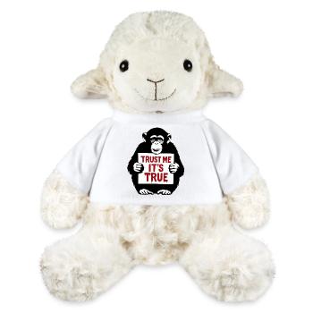 Monkey with Shield Trust Me It's True - MiniFeet® Sheep Annika - white - Front