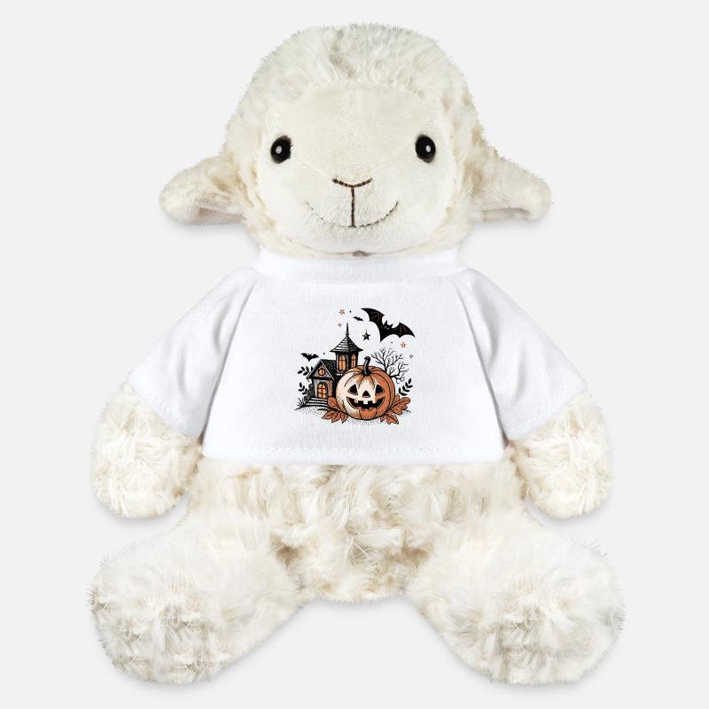 Pumpkin Jack Lantern Haunted Night - MiniFeet® Sheep Annika - white