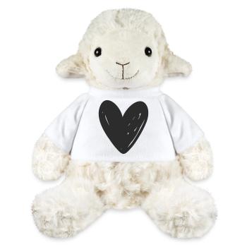 Conception de croquis de coeur dessiné à la main - Mouton en peluche Annika MiniFeet® - blanc - Devant