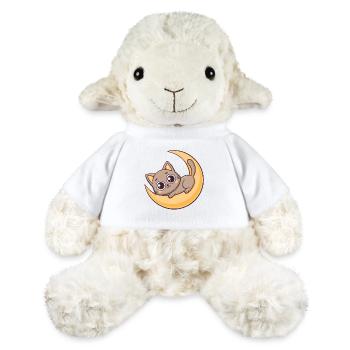 Chaton sur Croissant Lunaire - Mouton en peluche Annika MiniFeet® - blanc - Devant