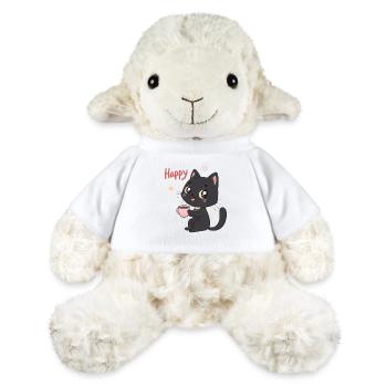 Black Cat Smiling Sweet Coffee - MiniFeet® Sheep Annika - white - Front
