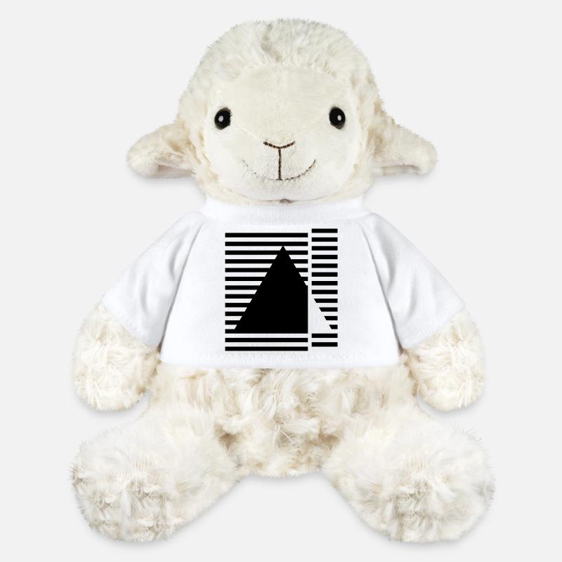 Geometric Bauhaus triangle inspired design - MiniFeet® Sheep Annika - white