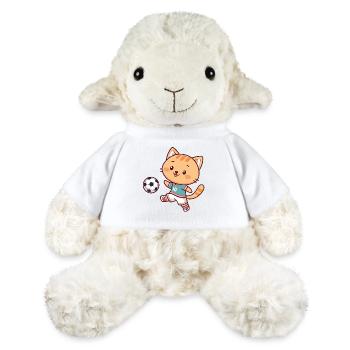 Kawaii Fußballspieler-Katze - MiniFeet® Schaf Annika - Weiß - Vorne