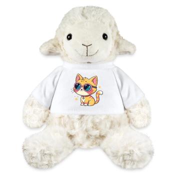 Kawaii-Katzen-Pastellrosa Brille - MiniFeet® Schaf Annika - Weiß - Vorne