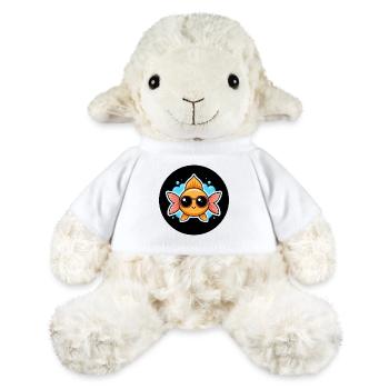 Poisson Chouette et Lunettes - Mouton en peluche Annika MiniFeet® - blanc - Devant