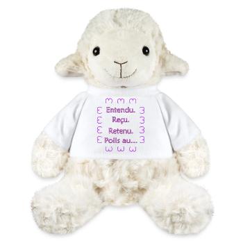 Entendu. Reçu. Retenu. Poils au... Violet Foncé - Mouton en peluche Annika MiniFeet® - blanc - Devant