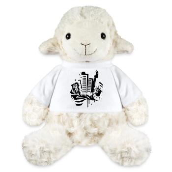 A New-York City Design dans le style de graffiti - Mouton en peluche Annika MiniFeet® - blanc - Devant