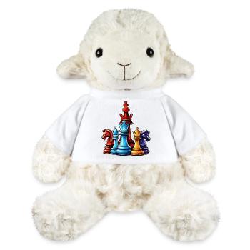 Schach / Figuren / Strategie / Denksport / Nerd - MiniFeet® Schaf Annika - Weiß - Vorne
