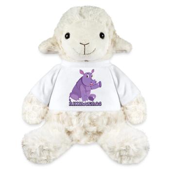 Purple Rhino Cartoon Charm - MiniFeet® Sheep Annika - white - Front