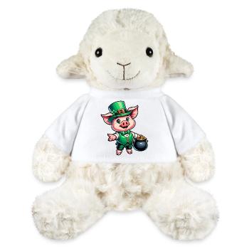Doux cochon de la Saint-Patrick - Mouton en peluche Annika MiniFeet® - blanc - Devant