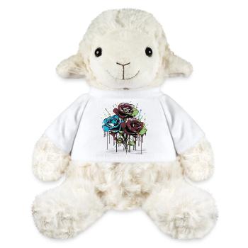 Blumen Frauen Mädchenpower Design Kunst Weiblich Rose - MiniFeet® Schaf Annika - Weiß - Vorne