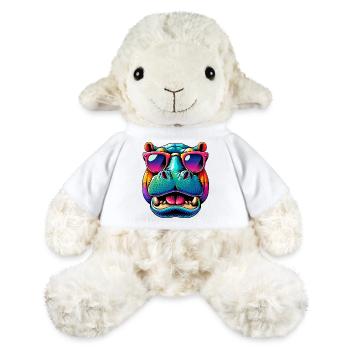 Hippopotamus with Sunglasses - MiniFeet® Sheep Annika - white - Front