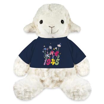 Année de naissance 1945 fleurs sauvages - Mouton en peluche Annika MiniFeet® - bleu marine - Devant