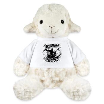 de tambour - Art noir dynamique - Mouton en peluche Annika MiniFeet® - blanc - Devant