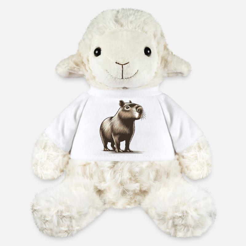 Capybara - Mouton en peluche Annika MiniFeet® - blanc