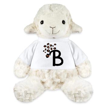 Buchstabe b Leopardenmuster - MiniFeet® Schaf Annika - Weiß - Vorne