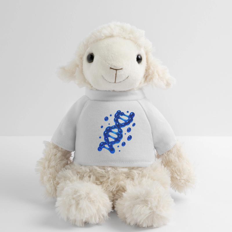 Molécule d’hélice d’ADN 3D Bleu Mouton en peluche Annika MiniFeet®