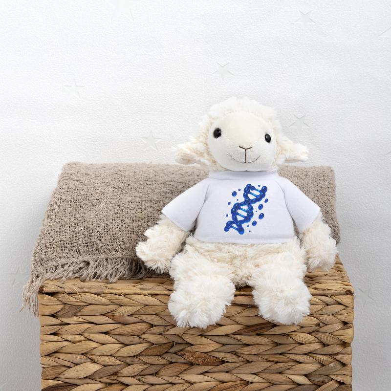 Molécule d’hélice d’ADN 3D Bleu Mouton en peluche Annika MiniFeet®
