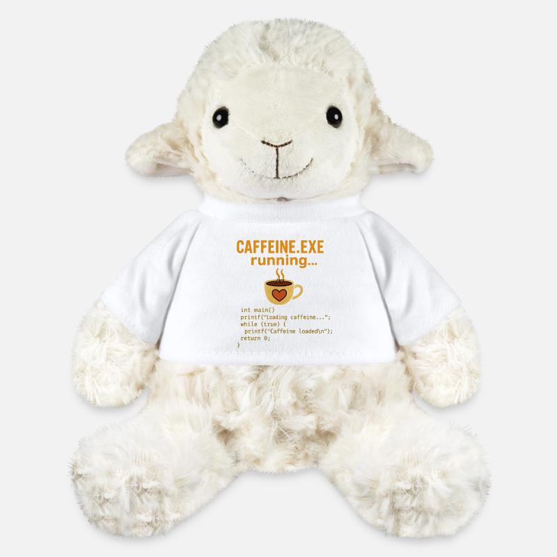 Caffeine.exe course à pied - Mouton en peluche Annika MiniFeet® - blanc
