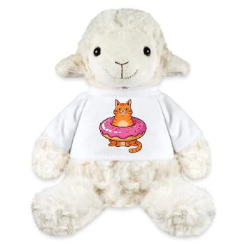 chat mignon avec beignet dessin animé dessert bonbon au sucre - Mouton en peluche Annika MiniFeet® - blanc - Devant