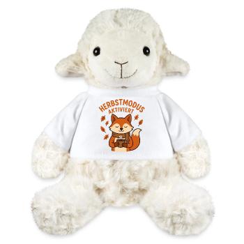Autumn Mode Enabled | Fox with coffee cup - MiniFeet® Sheep Annika - white - Front