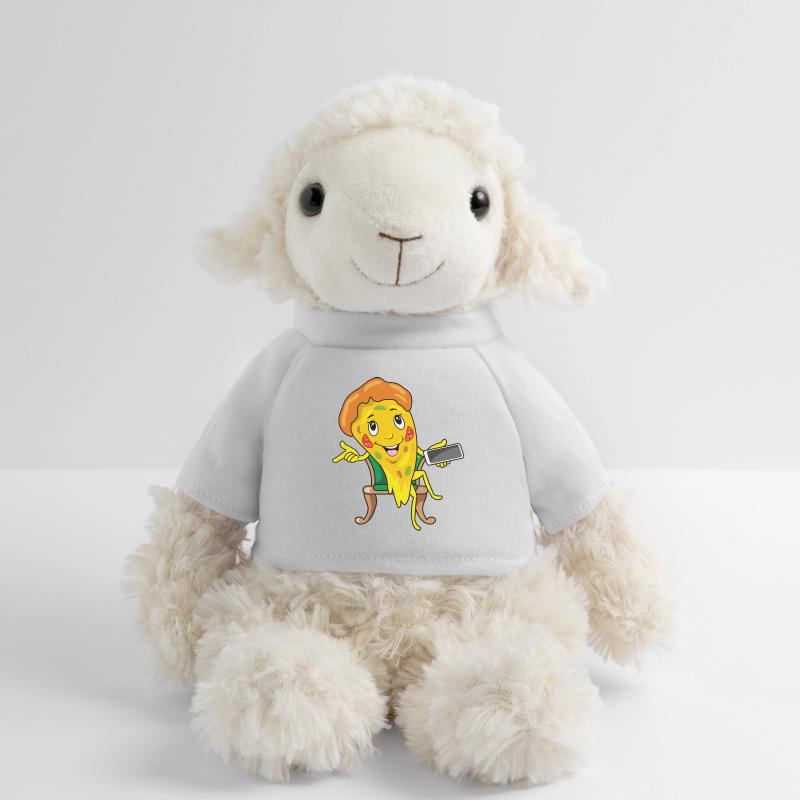 Une part de pizza de dessin animé prend commande Mouton en peluche Annika MiniFeet®