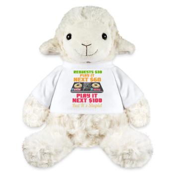 Funny DJ Request Fee Musical Turntable Design - MiniFeet® Sheep Annika - white - Front