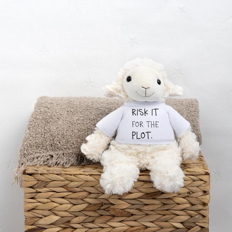 Risk It for the Plot – Écriture manuscrite Mouton en peluche Annika MiniFeet®
