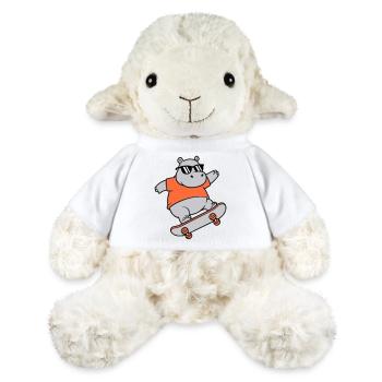 Cooles Nilpferd Skater Skateboard Vektor - MiniFeet® Schaf Annika - Weiß - Vorne