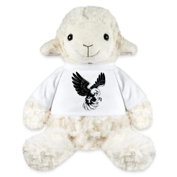 Aigle en attaque – style de tatouage - Mouton en peluche Annika MiniFeet® - blanc - Devant