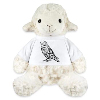Wellensittich Vogel schwarz  - MiniFeet® Schaf Annika - Weiß - Vorne