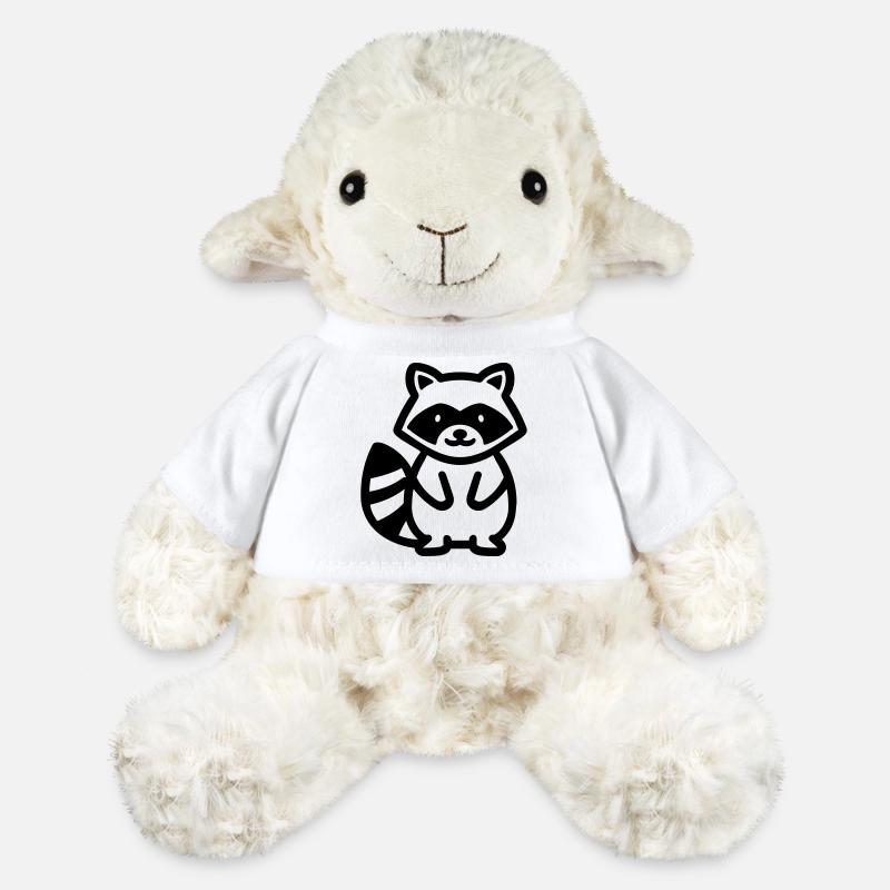 raton laveur - Mouton en peluche Annika MiniFeet® - blanc