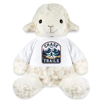 Badge de coureur de montagne Chase the Trails - Mouton en peluche Annika MiniFeet® - blanc - Devant