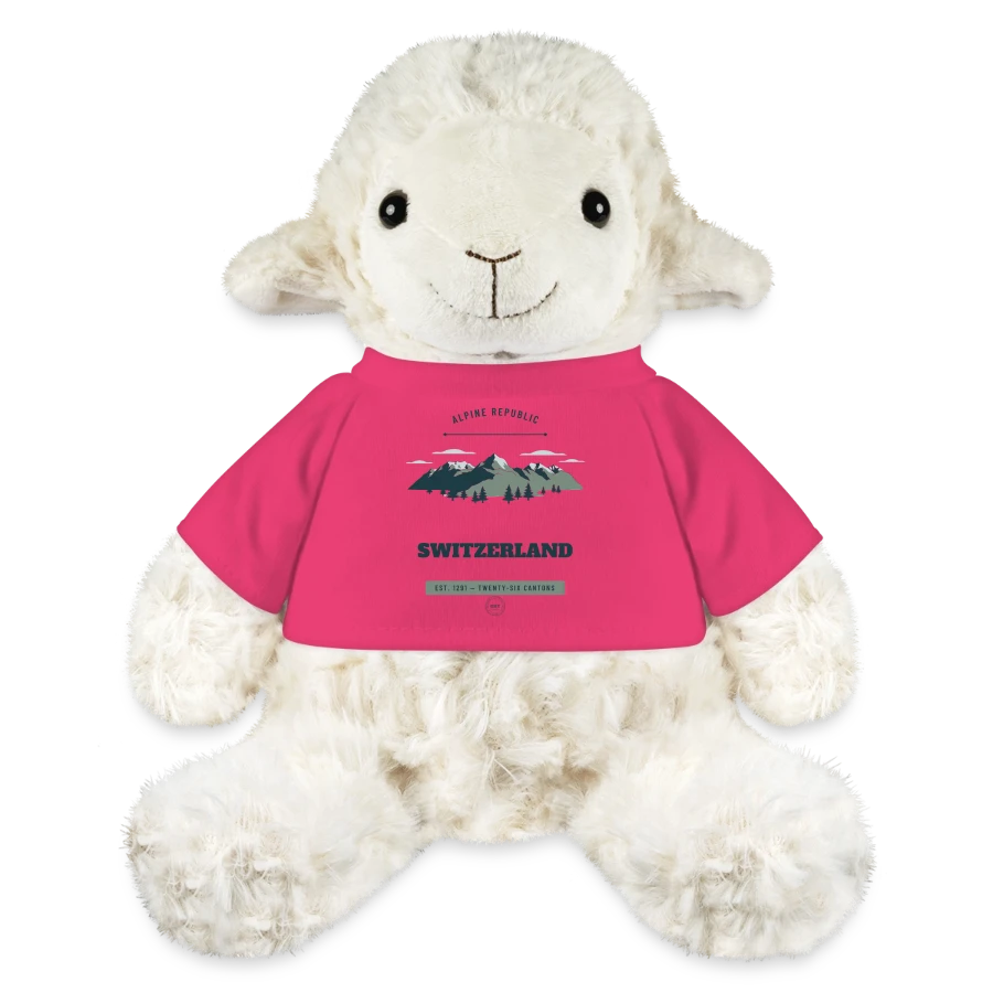 Switzerland badge on a minifeet® sheep annika, pink