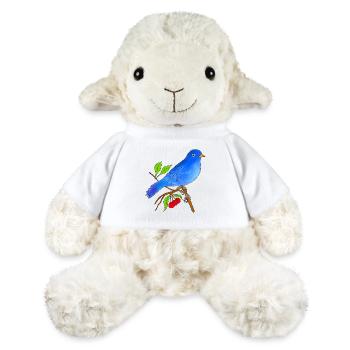 Oiseau bleu - Mouton en peluche Annika MiniFeet® - blanc - Devant