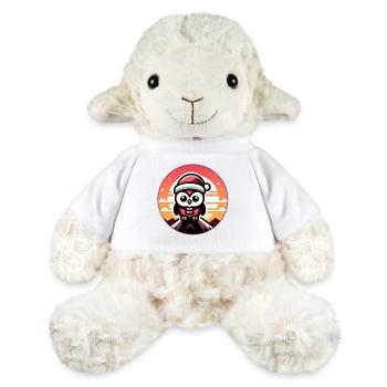 Lustige bunte Weihnachtseule mit Nikolausmütze - MiniFeet® Schaf Annika - Weiß - Vorne