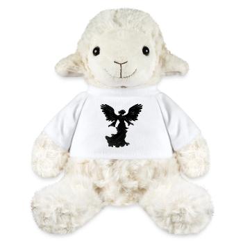 Silhouette noire d’ange volant - Mouton en peluche Annika MiniFeet® - blanc - Devant