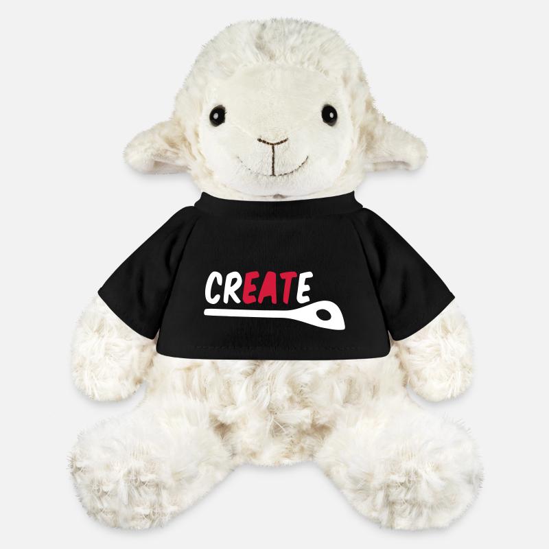 Cooking & Creativity – Create, Cook, Eat Shirt - MiniFeet® Sheep Annika - black