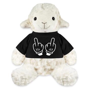 Doigt d’honneur main bande dessinée - Mouton en peluche Annika MiniFeet® - noir - Devant