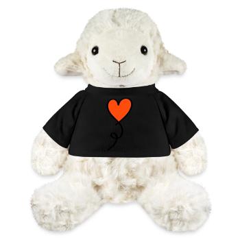 Coeur sur un fil bicolore - Mouton en peluche Annika MiniFeet® - noir - Devant