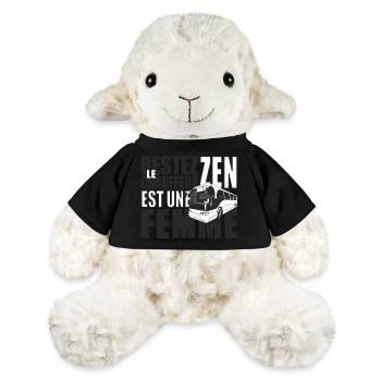 Cadeau femme conductrice de bus conductrice de car - Mouton en peluche Annika MiniFeet® - noir - Devant