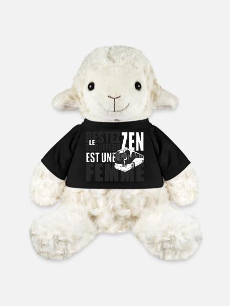 Cadeau femme conductrice de bus conductrice de car - Mouton en peluche Annika MiniFeet® - noir