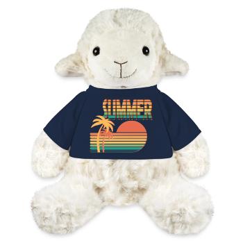 Retro Sonnenuntergang Sommer Vibe Design - MiniFeet® Schaf Annika - French Navy - Vorne