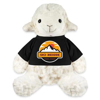 Motif soleil de haute montagne - Mouton en peluche Annika MiniFeet® - noir - Devant